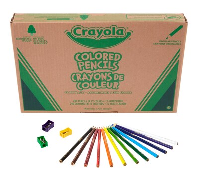 Crayola Classpack Kids' Colored Pencils, Assorted Colors, 240/Carton (68-8024)