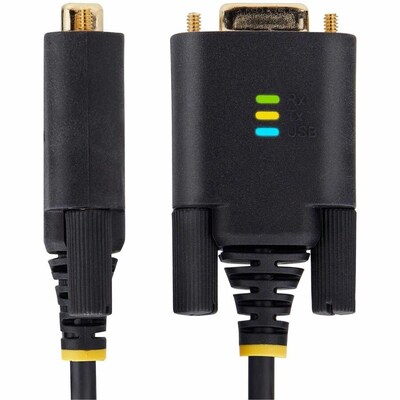 StarTech 6.6ft USB-A to DB9 Serial Cable, Male to Female, Black (1P6FFCN-USB-SERIAL)