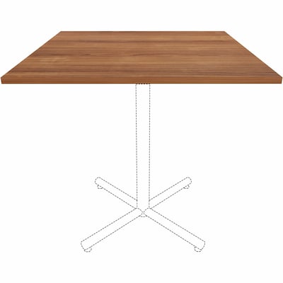 Lorell Essentials Series 42”W x 42”D 1” Thickness Square Table Top, Laminate, Walnut (LLR69962)
