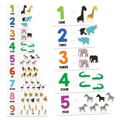 Headu Tactile Numbers Montessori Puzzles, 63/Set (HDUMU57571)