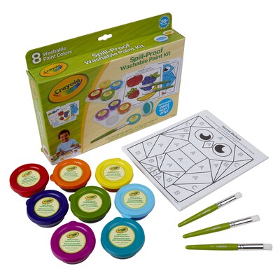 Crayola Spill Proof Washable Paint Kit, Assorted Colors, 53/Set (BIN541076)