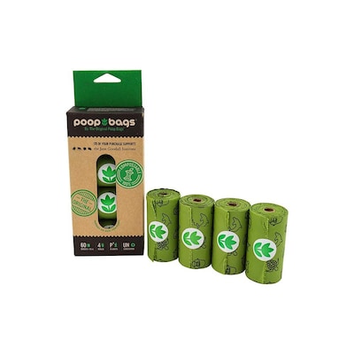 The Original Poop Bags® Compostable Dog Waste Roll, Twin Pack, 120 Count (4ROLL009)