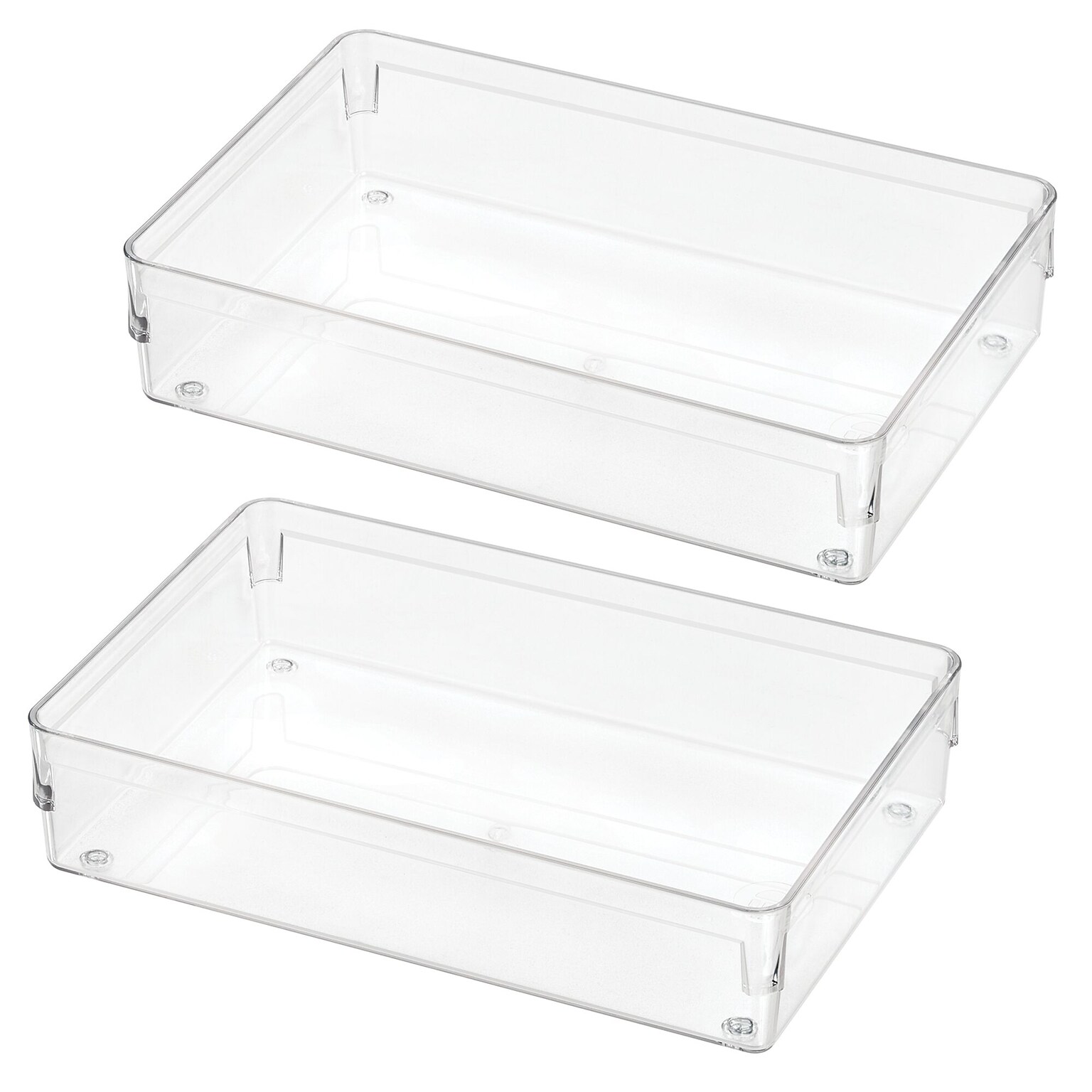 iDesign 2-Piece Plastic Drawer Orangizer, Clear (28032M2)