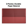 Quill Brand® 2-Pocket Folders, Red, 25/Box (712558)