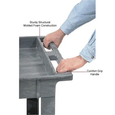 Global Industrial Utility Cart w/ 2 Shelves & 5" Casters, 500 lb. Capacity, 40"L x 26"W x 33"H (498526)