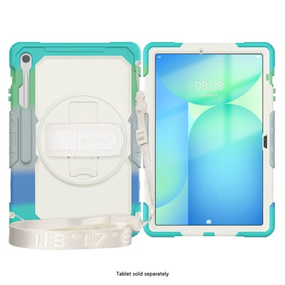 SaharaCase Raider Series TPU 13.1" Heavy Duty Case with Hand Strap for S10 FE+, Iridescent Blue (TB00472)