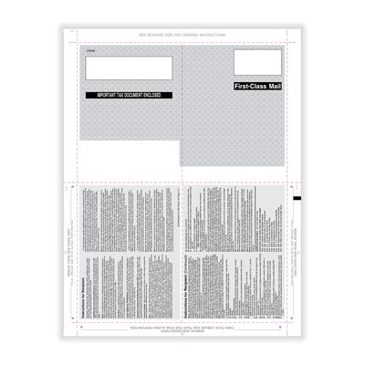 ComplyRight 2024 1099-R Tax Form, 1-Part, 4-Up, Copy B, C, 2, 2, 500/Pack (PS284)