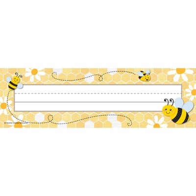 Teacher Created Resources Buzzing Bees School Name Plates, 11.5 x 3.5, 36/Pack, 6 Packs/Bundle (TCR6909-6)