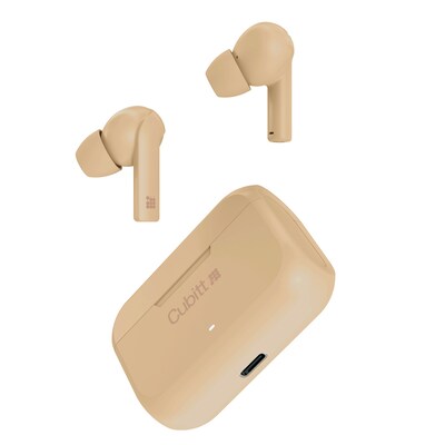 Cubitt Gen 2 Wireless Active Noise Canceling Earbuds, Bluetooth, Beige (CTEG2-9)
