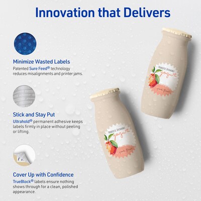 Avery Starburst Laser Multipurpose Labels, 1", White, 2400/Box (19479399494)