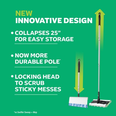 Swiffer Sweep and Mop Deluxe, 2-in-1 Floor Mopping and Sweeping Kit (16413)