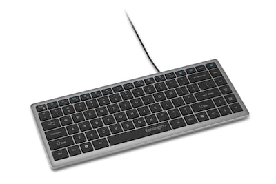 Kensington KB415 EQ Wired Compact Keyboard, Gray (K75411NA)