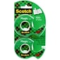Scotch® Magic™ Invisible Tape with Dispenser, 3/4" x 16.67 yds., 2/Pack (122DM-2)