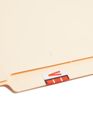 Smead BCCR Labels File Folder Label, V, Dark Orange, 500 Labels/Pack (67092)