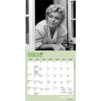 2027 BrownTrout Marilyn Monroe 7" x 7" Monthly Wall Calendar (9798330714834)