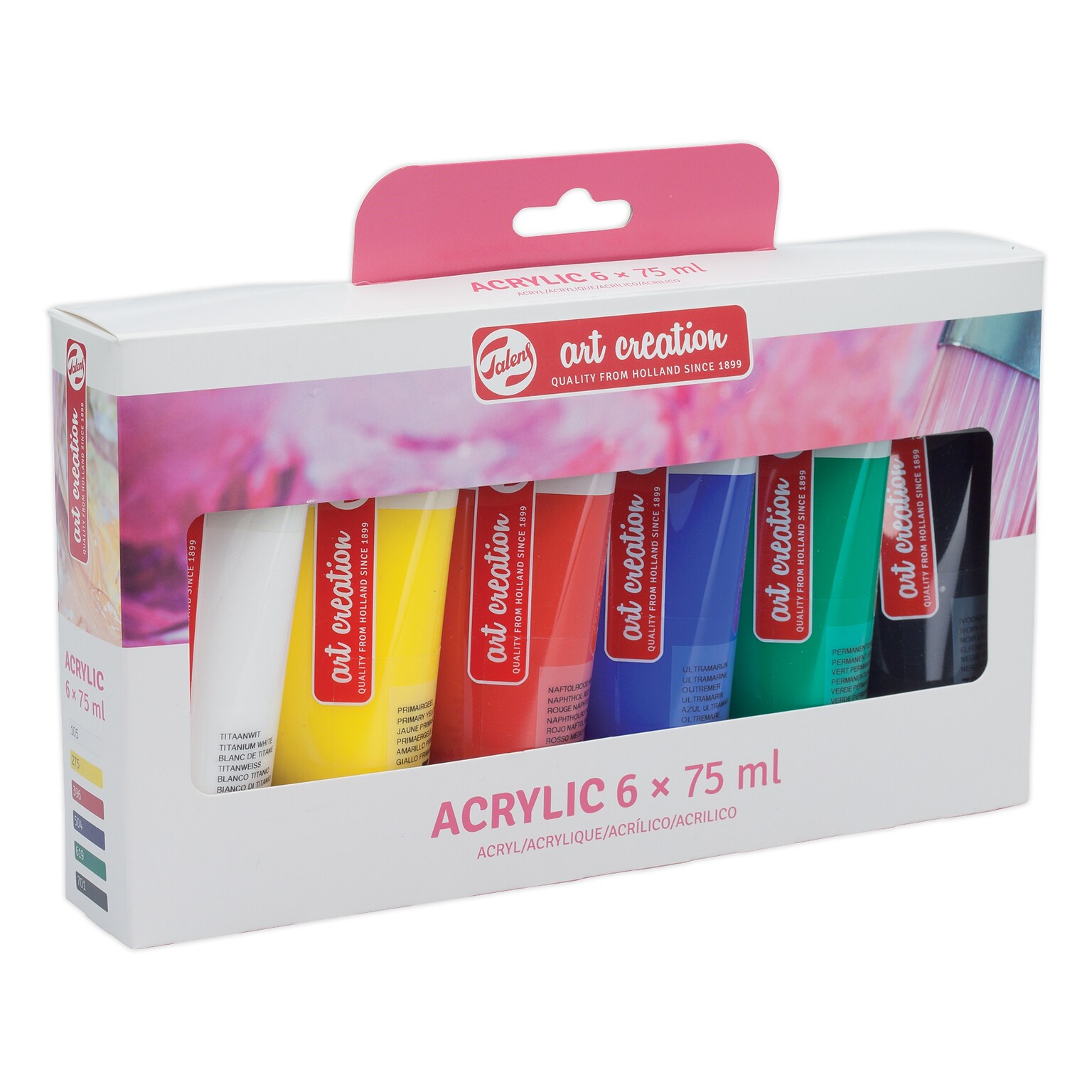 Talens Art Creation Acrylic Paint, Assorted Colors, 6/Set (TLN3582806M)