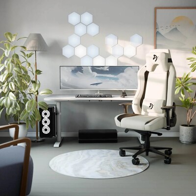 Arozzi Arena Gaming Desk, Pure White (ARENANAPWT)