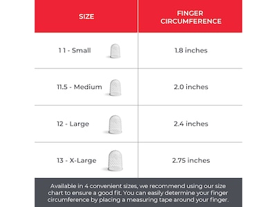 Lee Assorted Sizes Fingertips, Clear, 12/Pack (LEE41410)