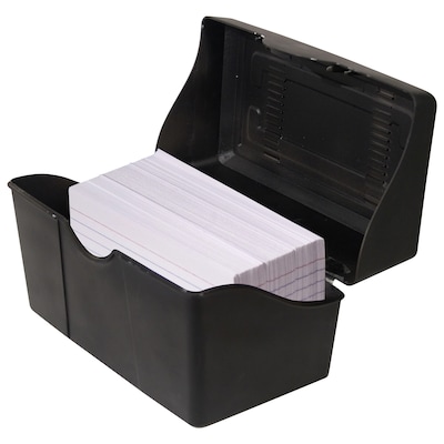 Innovative Storage Designs Black Index Card Holder, 3" x 5", 6 Packs (AVT45001-6)