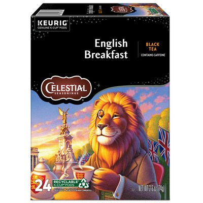Celestial Seasonings Breakfast Blend Black Tea, Keurig® K-Cup® Pods, 24/Box (5000330008)