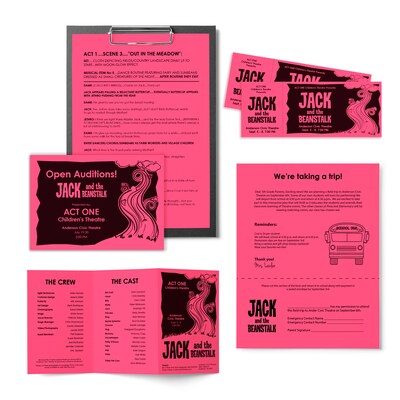Astrobrights 8.5" x 11" Color Multipurpose Paper, 24 lbs., Plasma Pink, 500 Sheets/Ream, 10/Ream (WAU22119CT)
