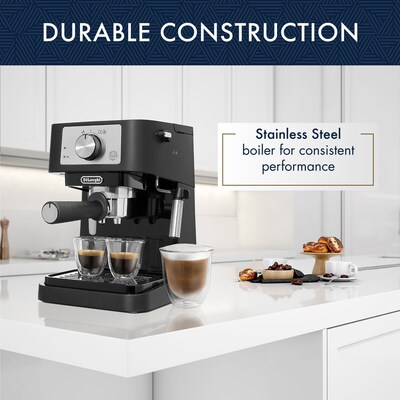 De'Longhi Stilosa 2-Cups Steam Espresso Machine, Black (EC260BK)