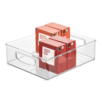 iDESIGN Small Stackable Plastic Storage Bin, Clear (63698)
