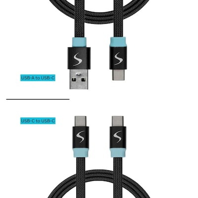 Scapade MagLink A Magnetic USB-C to USB-A Charging Cable, 6.5-ft., Black (SCAPSMUCA2)