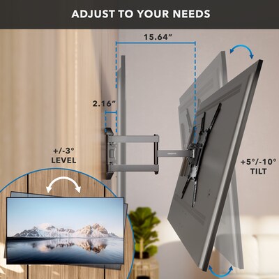 Mount-It! Full Motion Flat Screen TV and Monitors Wall Mount Bracket for 23" to 55" VESA Mount Screens (MI-4110)