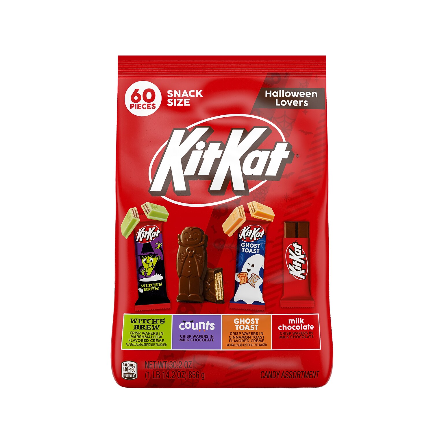 Kit Kat Halloween Lovers Snack Size Assorted Chocolate Wafer Candy Bars, 30.2 oz. (34000-94655)