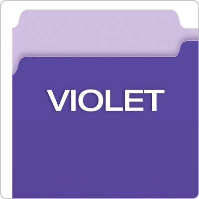 Pendaflex Recycled File Folder, 1/3-Cut Tab, Legal Size, Violet, 100/Box (43501/3VIO)