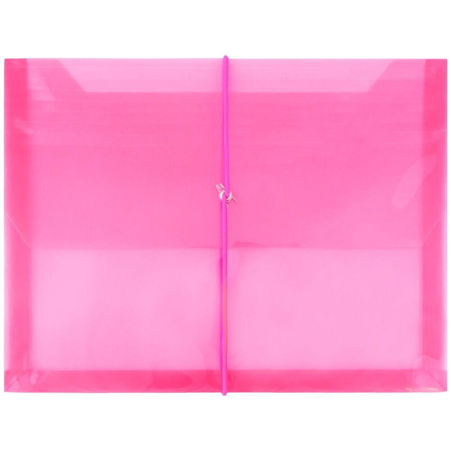 JAM Paper Premium Plastic Document File, Letter, Pink, 3/Pack (218E25FUBX3)