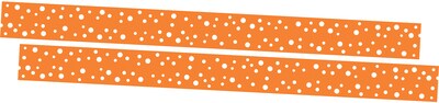 Barker Creek Double-Sided Border, 35" x 3", Dot to Dot Tangerine, 24/Pack (4436)