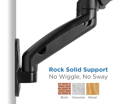 Mount-It! Dual Arm Monitor Wall Mount for 19" to 27" Displays, Black (MI-766)