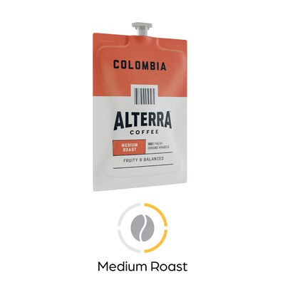 Alterra Colombia Coffee Flavia Freshpack, Medium Roast, 100/Carton (MDRA180)