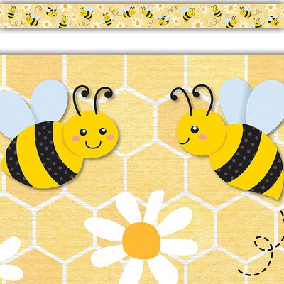 Teacher Created Resources Straight Border Trim, 3" x 2.92', Buzzing Bees, 12/Pack, 6 Packs/Bundle (TCR6908-6)