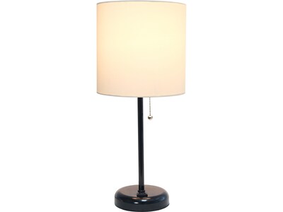Creekwood Home Oslo Incandescent Table Lamp, Black/White (CWT-2008-BA)