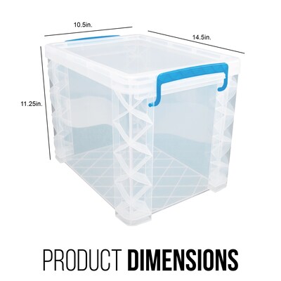 Advantus Super Stacker File Box, Letter Size, Clear (36872)