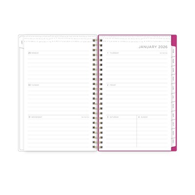2026 Blue Sky Magenta Blooms 8.5" x 11" Weekly & Monthly Personal Planner (140945-26)