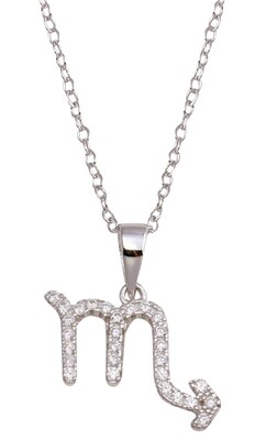 Parikhs Zodiac 925 Sterling Necklace - Scorpio