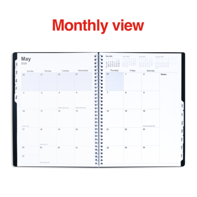 2026 Staples 8" x 11" Weekly & Monthly Appointment Book, Black (ST21488-26)