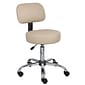 Boss Caressoft Armless Doctor's Stool with Backrest, Beige (B245-BG)