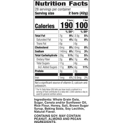 Nature Valley Oats & Honey Granola Bar, 28 Bars/Box (GEM2382)
