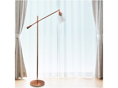 Lalia Home Studio Loft 55.5" Rose Gold Floor Lamp with Cylindrical Shade (LHF-5021-RG)