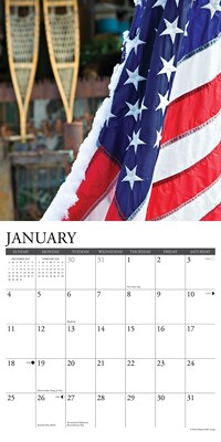 2026 Willow Creek Old Glory 12" x 12" Wall Calendar (52235)