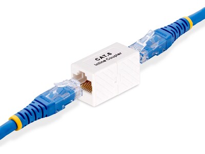 StarTech RJ45 Coupler to Inline Cat6 Coupler, Female to Female, White (IN-CAT6-COUPLER-U1)