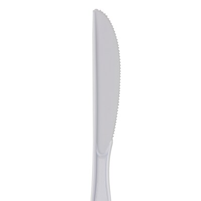 Dixie Plastic Knife 7, Medium-Weight, White, 1000/Carton (KM217