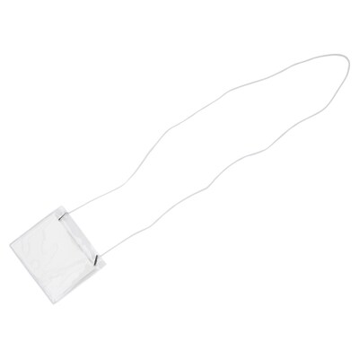 JAM PAPER Plastic Name Tags, 4" x 3 1/2", Clear, 24/Pack (401138612)