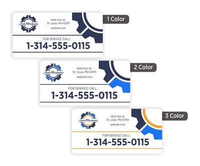 Custom Print Outdoor Label, 1-1/2 x 3 Rectangle, 1 Standard Color, 1-Sided, 250 Labels/Roll