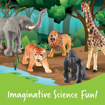 Learning Resources Jumbo Jungle Animals, Set of 5 (LER0693)